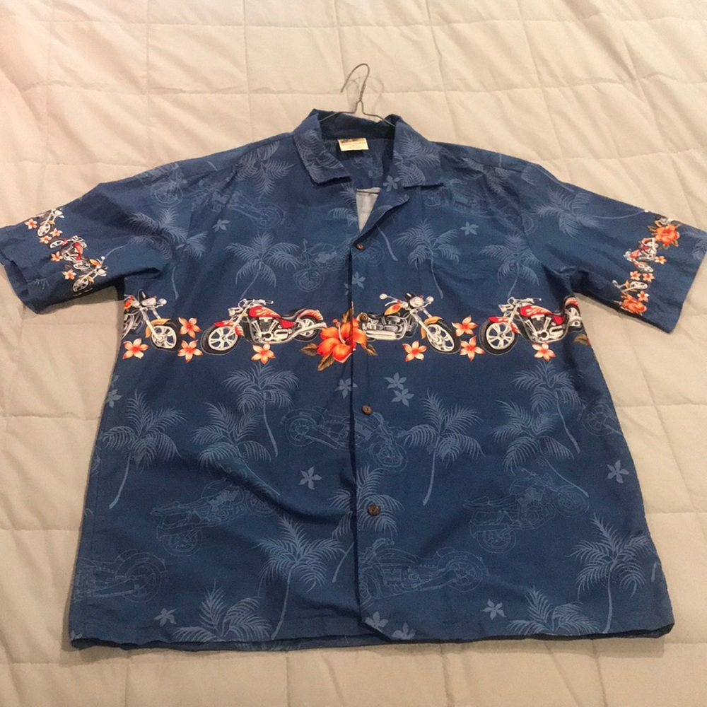 Authentic Hawaiian shirt motorcycles
